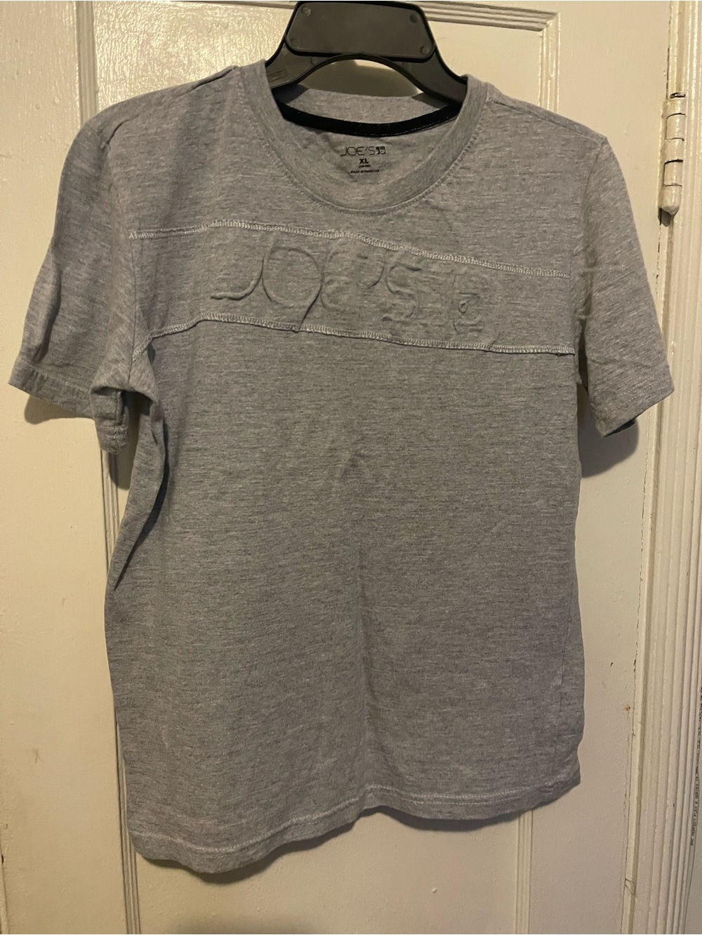 Joe's Jeans Kids Heather Gray Short Sleeve Embroidered Logo Tee size XL( 18-20)